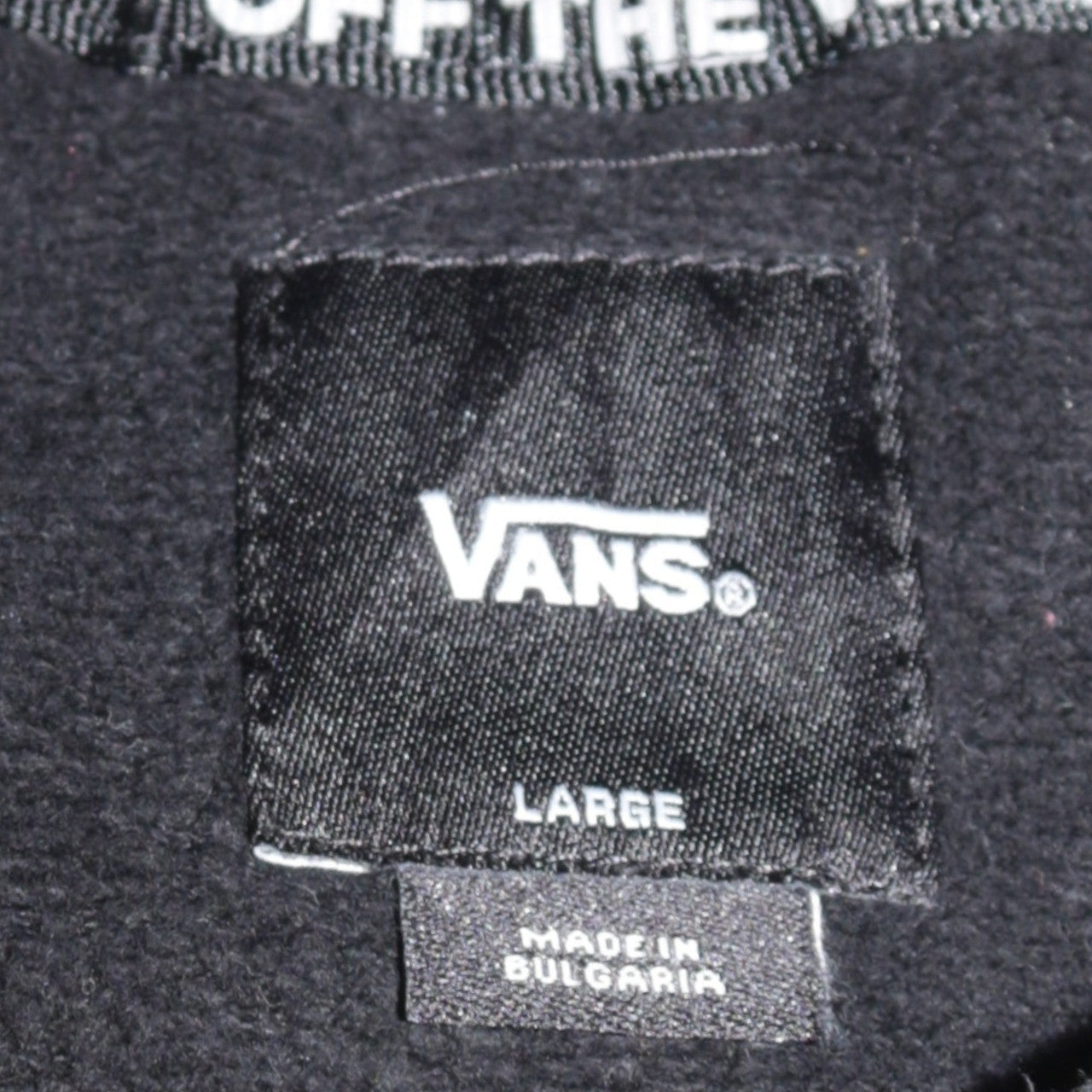 Vans Womens Black Large Pullover Hoodie Sweatshirt Cotton