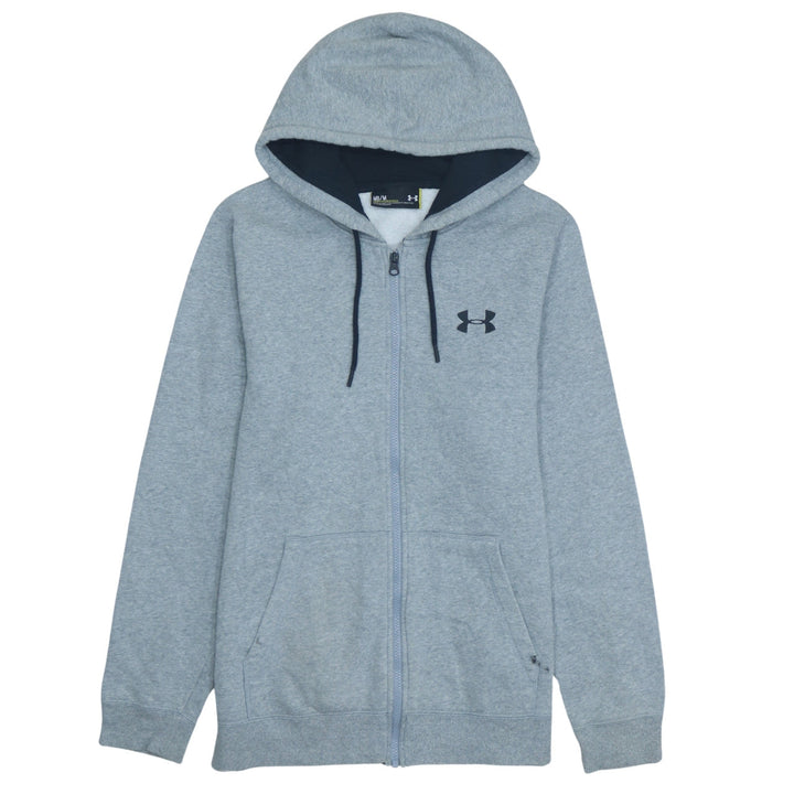Under Armour Mens Grey Full Zip Hoodie Size M Relaxed Fit Sportswear