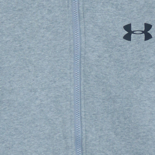 Under Armour Mens Grey Full Zip Hoodie Size M Relaxed Fit Sportswear