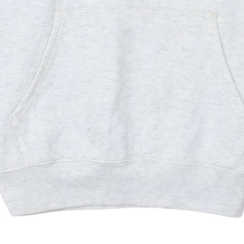 Champion Men's Grey XL Pullover Hoodie Embroidered Logo Fleece