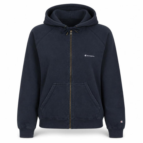 Champion Womens Navy Full Zip Hoodie Size L Classic Casual