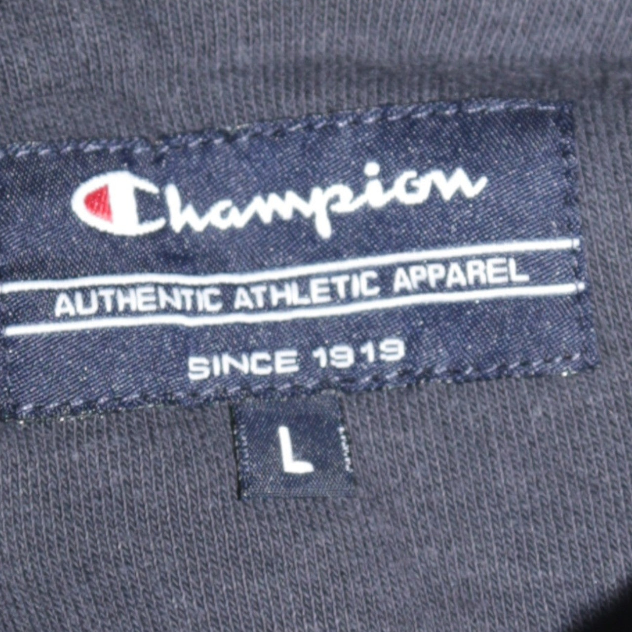 Champion Womens Navy Full Zip Hoodie Size L Classic Casual