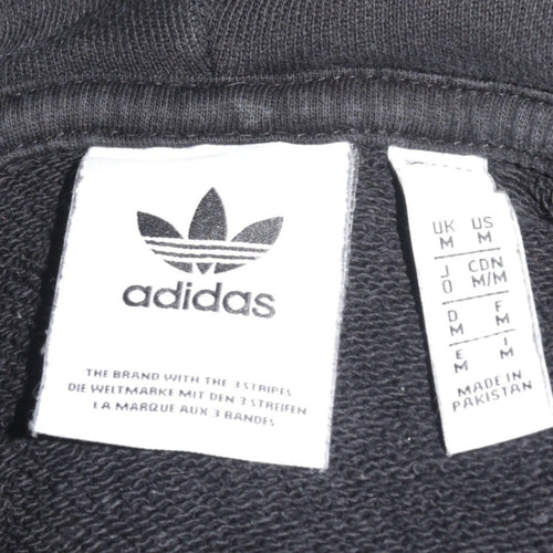 Adidas Men's Black Pullover Hoodie M Graphic Logo