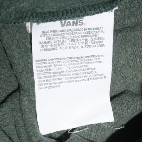 Vans Men's Green Logo Pullover Sweatshirt Medium