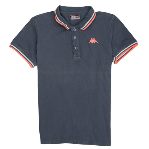 Kappa Men's Blue Medium Polo Shirt with Logo Trim