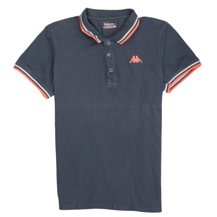 Kappa Men's Blue Medium Polo Shirt with Logo Trim