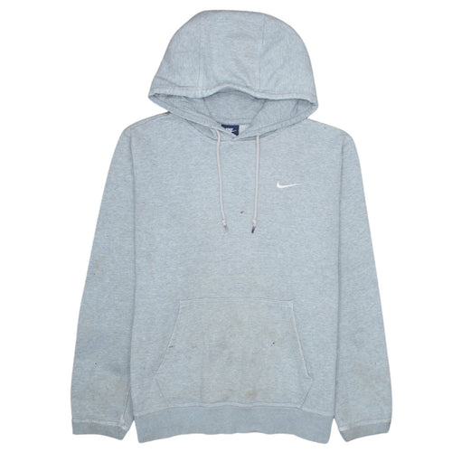 Nike Men's Grey Pullover Hoodie Size M Regular Fit Logo Sports