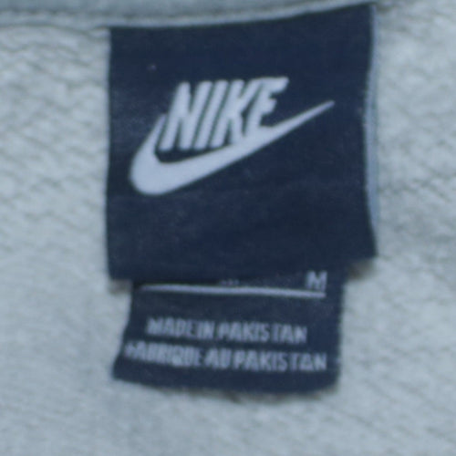 Nike Men's Grey Pullover Hoodie Size M Regular Fit Logo Sports