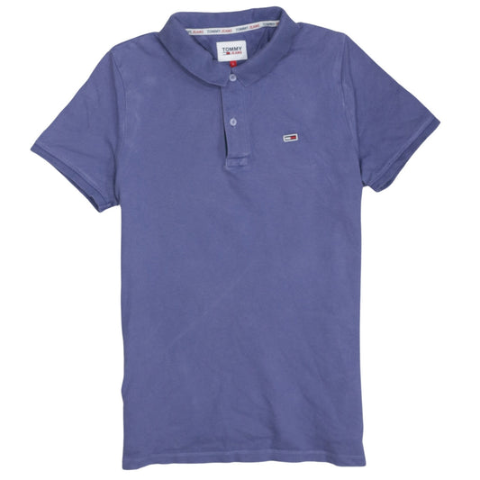 Tommy Jeans Men's Blue Cotton Stretch Polo Shirt Size S