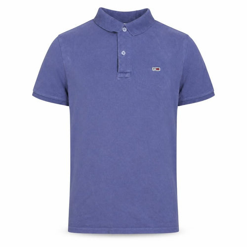 Tommy Jeans Men's Blue Cotton Stretch Polo Shirt Size S