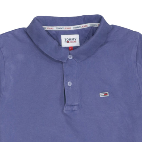 Tommy Jeans Men's Blue Cotton Stretch Polo Shirt Size S