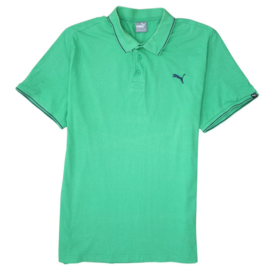 Puma Men's Green Cotton Short Sleeve Polo Shirt XL