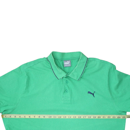 Puma Men's Green Cotton Short Sleeve Polo Shirt XL