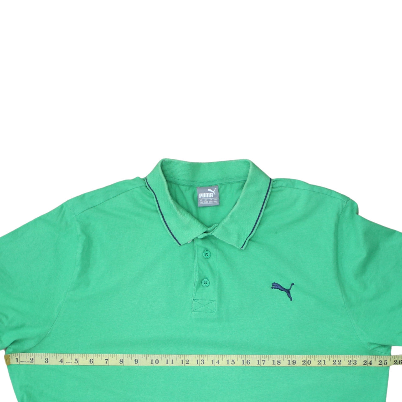 Puma Men's Green Cotton Short Sleeve Polo Shirt XL