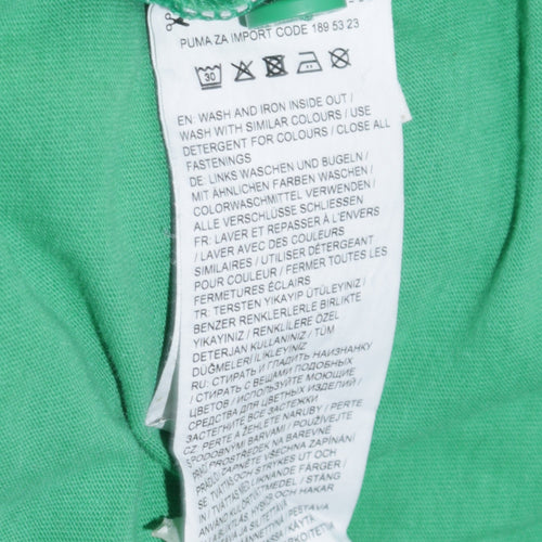 Puma Men's Green Cotton Short Sleeve Polo Shirt XL