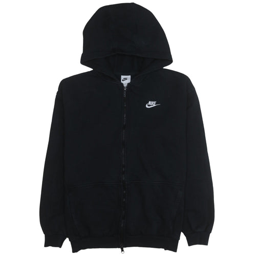 Nike Boys Black Full Zip Fleece Hoodie XL Logo Hooded Sweatshirt