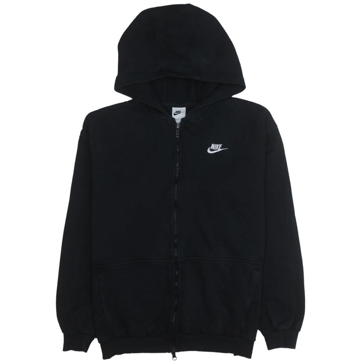 Nike Boys Black Full Zip Fleece Hoodie XL Logo Hooded Sweatshirt