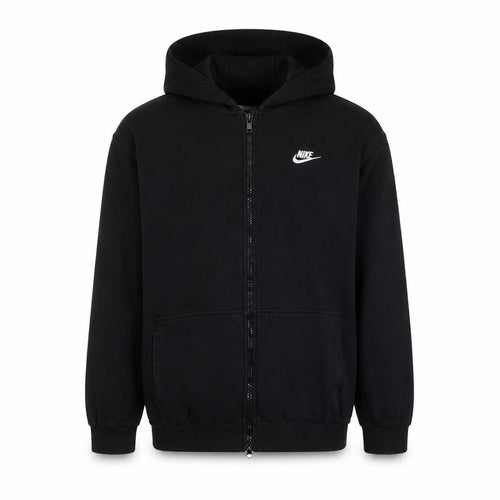 Nike Boys Black Full Zip Fleece Hoodie XL Logo Hooded Sweatshirt