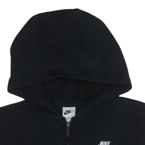 Nike Boys Black Full Zip Fleece Hoodie XL Logo Hooded Sweatshirt