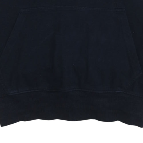 Kappa Men’s Blue Pullover Hoodie Large Logo Sportswear Cotton