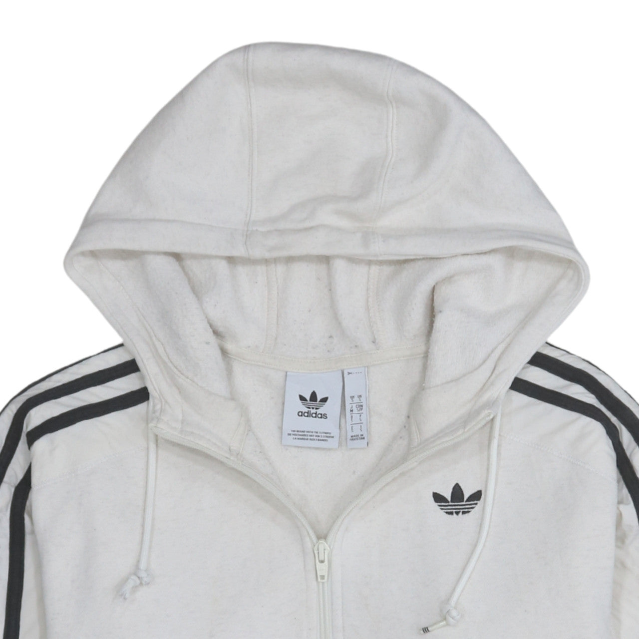 Adidas Men's White 1/2 Zip Hoodie Small Classic Sports Top