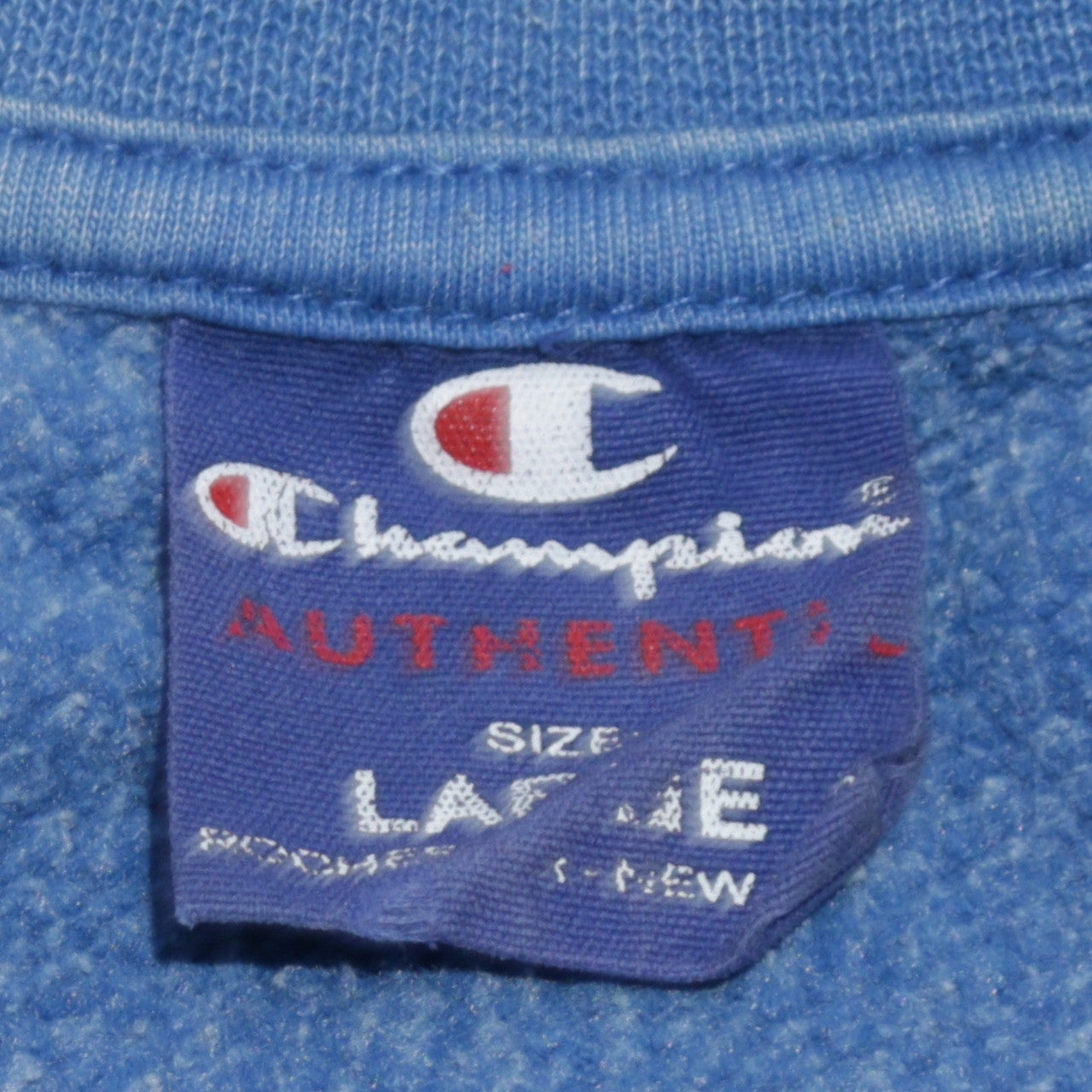 Champion Men's Blue Crew Neck Pullover Sweatshirt Large