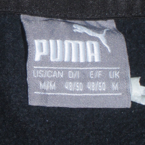 Puma Men's Green Pullover Sweatshirt M Regular Fit Logo Crew Neck
