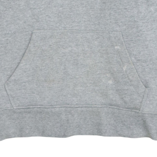Levi's Women Grey Pullover Hoodie L Logo Print Cotton Blend