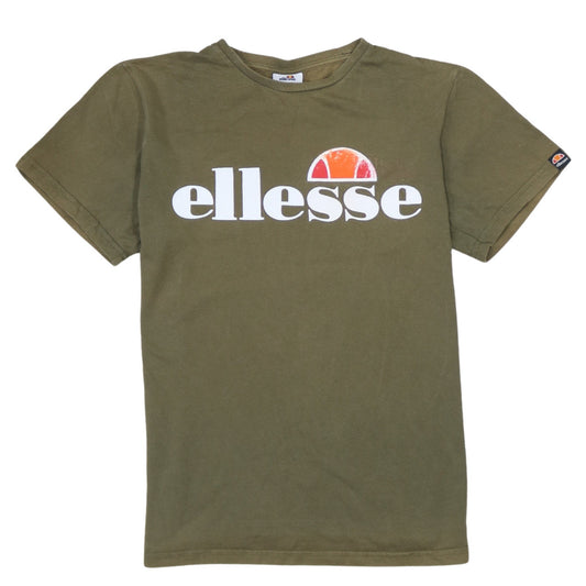 Ellesse Women's Green Cotton Logo T-Shirt Size 8