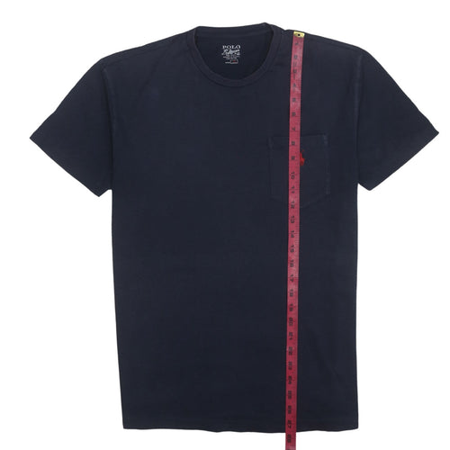 Ralph Lauren Men's Navy Blue Cotton Crew Neck T-Shirt Size S