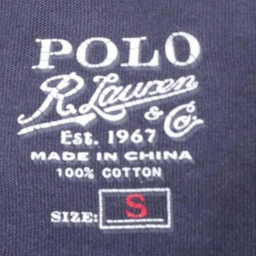 Ralph Lauren Men's Navy Blue Cotton Crew Neck T-Shirt Size S
