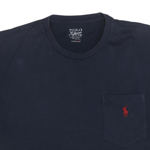 Ralph Lauren Men's Navy Blue Cotton Crew Neck T-Shirt Size S