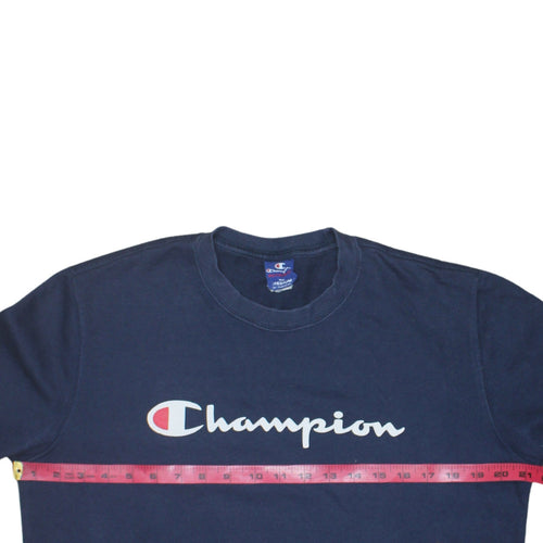 Champion Men's Blue Medium Logo Pullover Sweatshirt