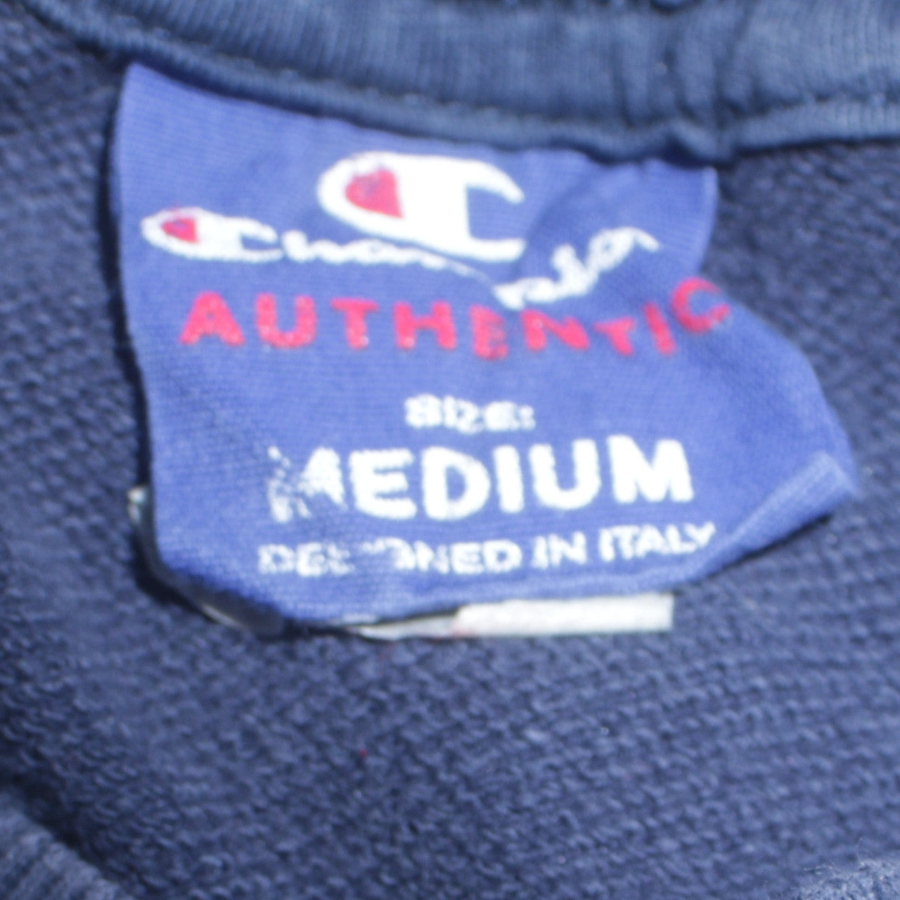 Champion Men's Blue Medium Logo Pullover Sweatshirt