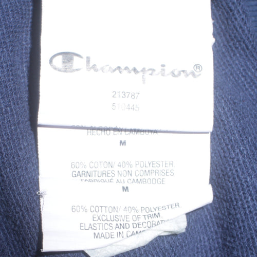 Champion Men's Blue Medium Logo Pullover Sweatshirt