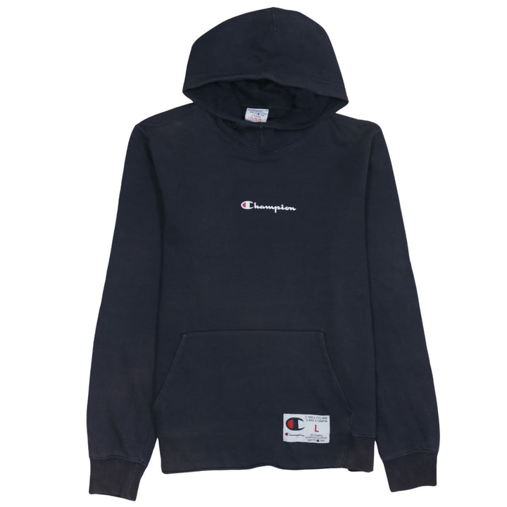Champion Men's Black Pullover Hoodie L Embroidered Logo Sportswear