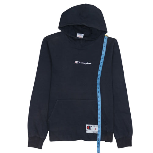 Champion Men's Black Pullover Hoodie L Embroidered Logo Sportswear