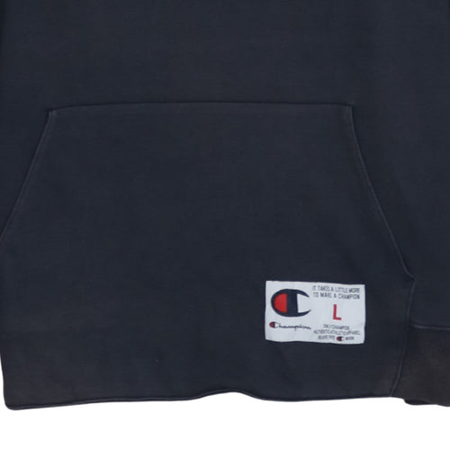Champion Men's Black Pullover Hoodie L Embroidered Logo Sportswear