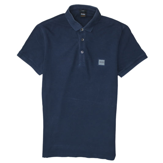 Hugo Boss Men's Blue Slim Fit Short Sleeve Polo Shirt M