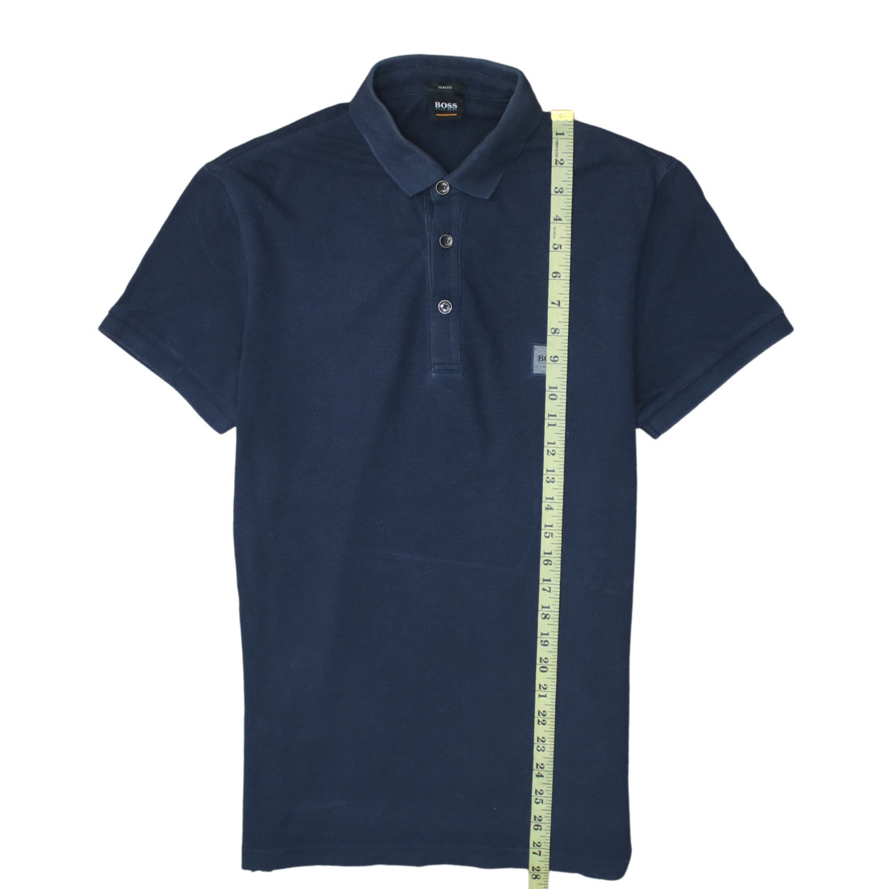 Hugo Boss Men's Blue Slim Fit Short Sleeve Polo Shirt M