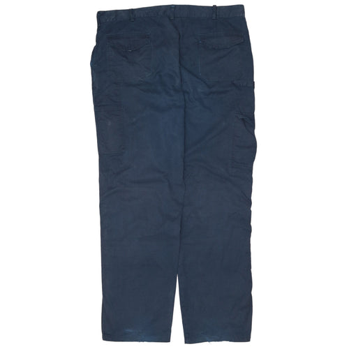 Dickies Redhawk Men Blue Cargo Workwear Trousers 40 Regular Cotton Blend