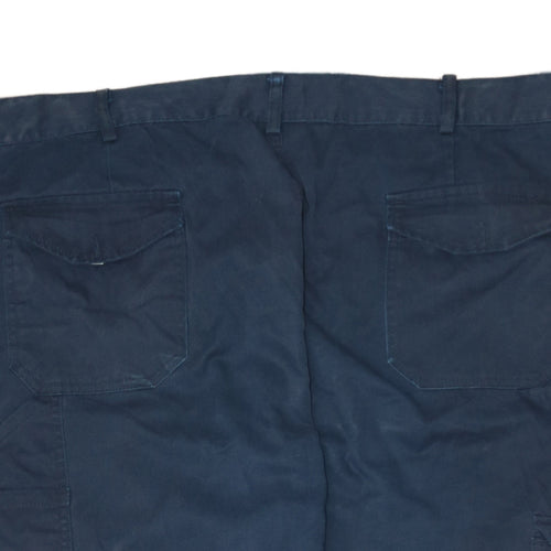 Dickies Redhawk Men Blue Cargo Workwear Trousers 40 Regular Cotton Blend