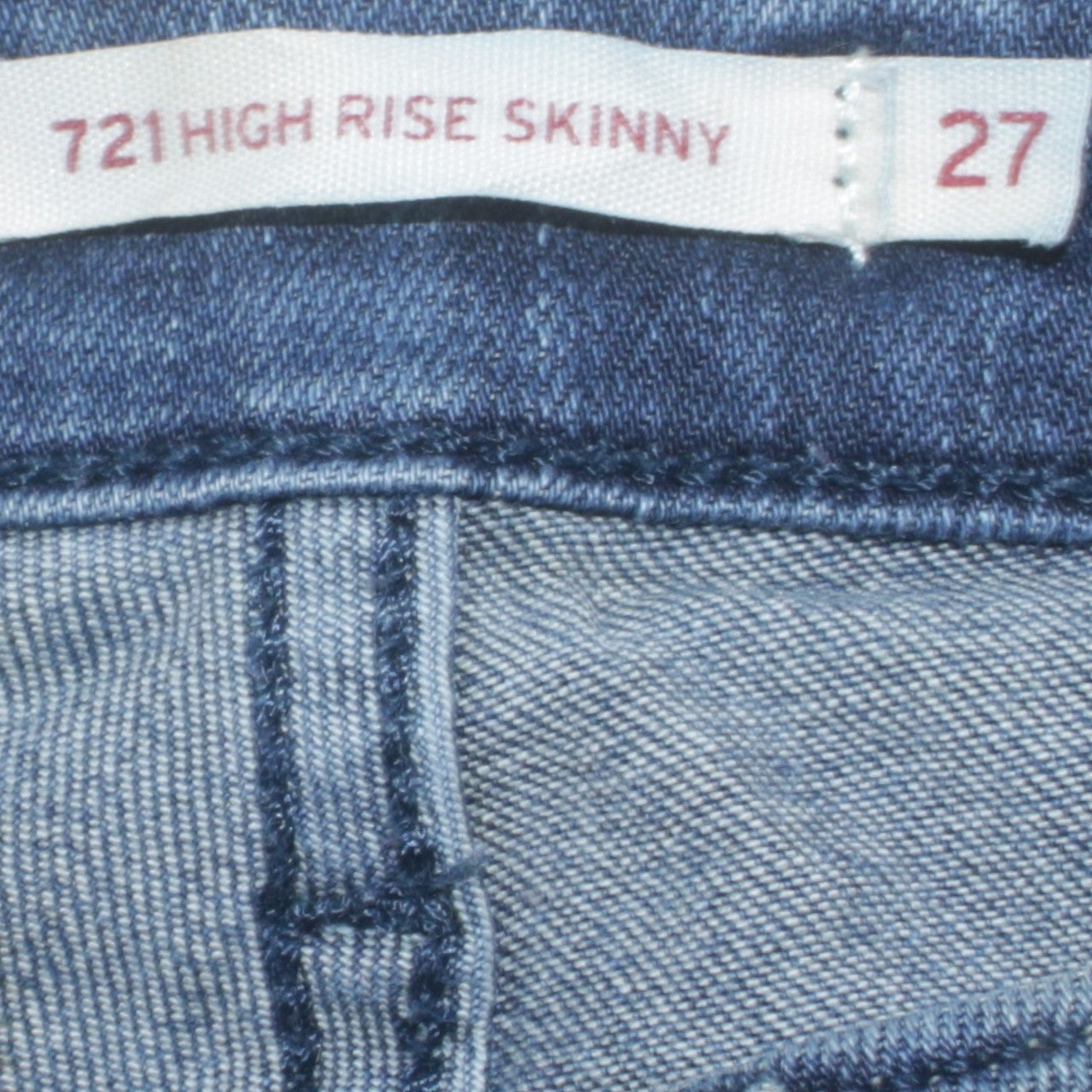 Levi's Womens Blue 721 High Rise Skinny Jeans Size 27