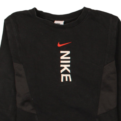Nike Boys Black XL Pullover Fleece Sweatshirt with Logo Graphic
