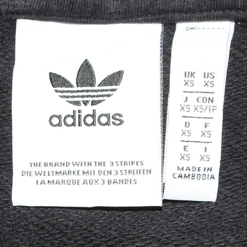 Adidas Men's Black XS Pullover Hoodie with Trefoil Logo
