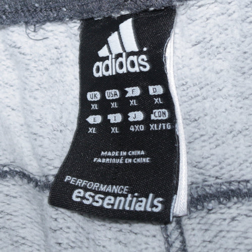 Adidas Men's Grey XL Track Pants Regular Fit Performance Essentials