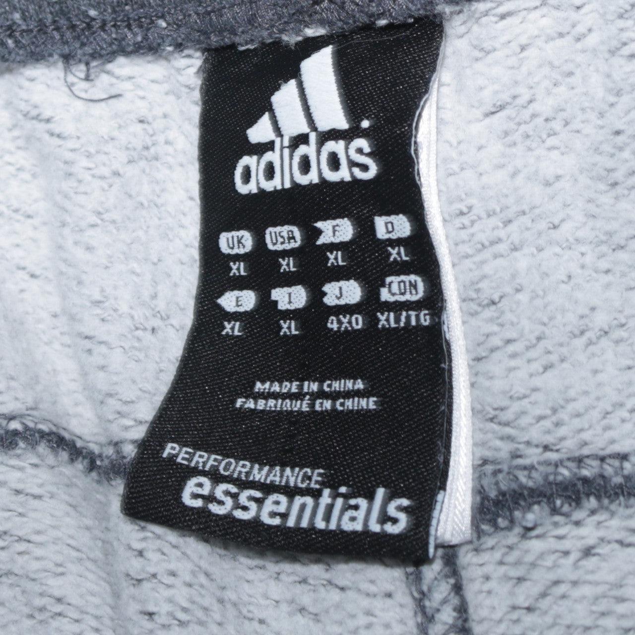 Adidas Men's Grey XL Track Pants Regular Fit Performance Essentials