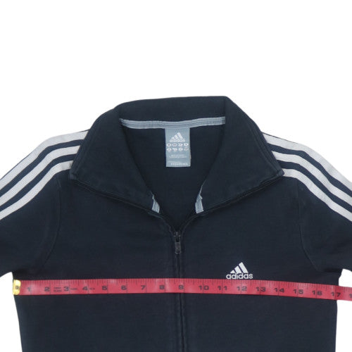 Adidas Women's Blue Track Jacket Size 12 Full Zip Sportswear