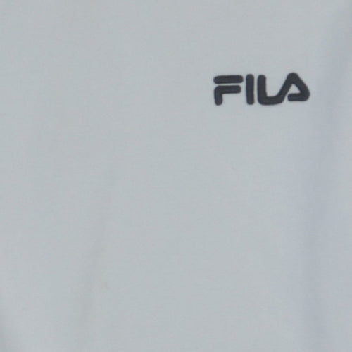 FILA Womens White XS Crew Neck Pullover Logo Sweatshirt