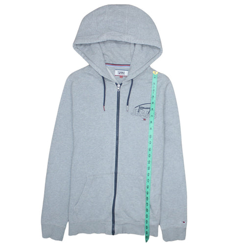 Tommy Jeans Men's Grey Full Zip Hoodie Sweatshirt Size L
